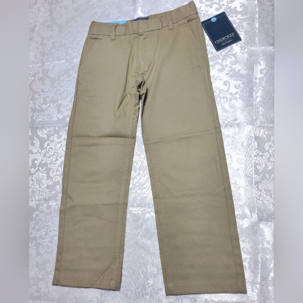 NWT Cherokee khaki uniform pants, adjustable waist
